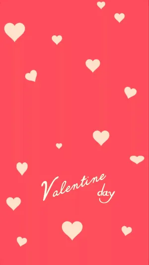 Minimalist Cute Valentines Day Illustration Wallpaper