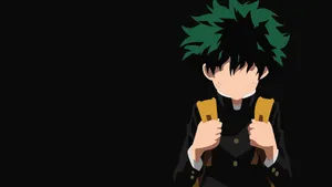 Minimalist Deku Dark Vector Art Wallpaper