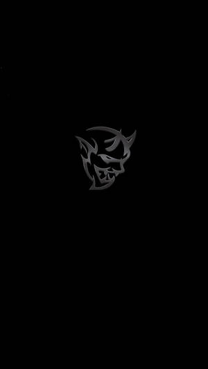 Minimalist Demon Head Logo Wallpaper