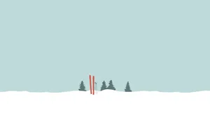 Minimalist Desktop In Snow Wallpaper
