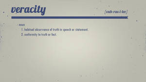 Minimalist Dictionary Veracity Meaning Wallpaper