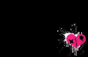 Minimalist Emo Heart Wallpaper