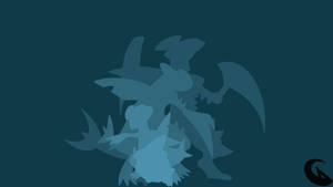 Minimalist Garchomp Evolution Wallpaper