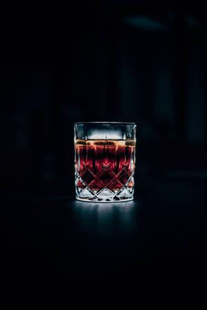 Minimalist Glass Of Whiskey Wallpaper