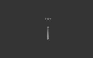 Minimalist Glasses And Tie Vector Wallpaper