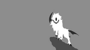 Minimalist Gray Absol Wallpaper