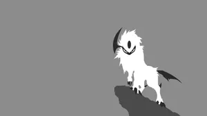 Minimalist Gray Absol Wallpaper