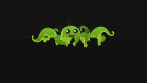 Minimalist Green Octopus Wallpaper