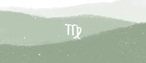 Minimalist Green Virgo Zodiac Wallpaper