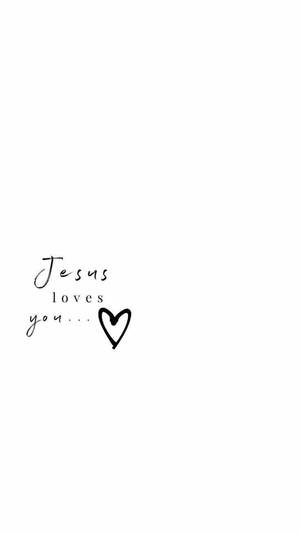 Minimalist I Love Jesus Iphone Wallpaper