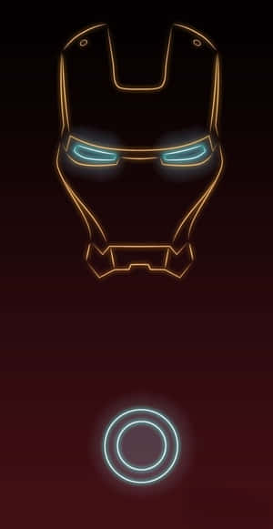 Minimalist Iron Man Neon Iphone X Wallpaper