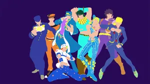 Minimalist Jojo Bizarre Adventure Heroes Wallpaper