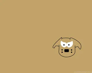 Minimalist King Of Earthbound In Brown Wallpaper