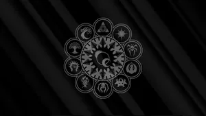 Minimalist Magic Circle And Symbols Wallpaper