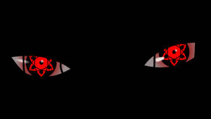 Minimalist Mangekyou Sharingan In Black Wallpaper