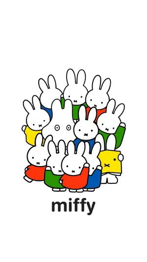 Minimalist Miffy Characters Wallpaper