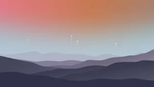 Minimalist Mountain Graphic Artwork Wallpaper