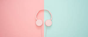 Minimalist Music Lover On Pastel Color Wallpaper