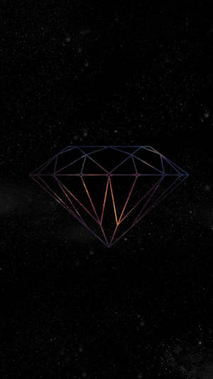 Minimalist Neon Diamond Galaxy Wallpaper