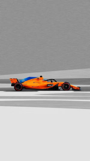 Minimalist Orange Formula F1 Phone Wallpaper