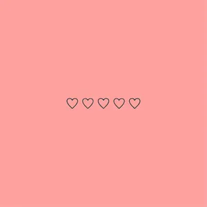 Minimalist Pastel Pink Heart Aesthetic Wallpaper