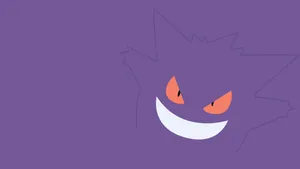 Minimalist Purple Gengar Wallpaper