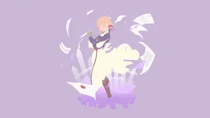 Minimalist Purple Violet Evergarden Wallpaper