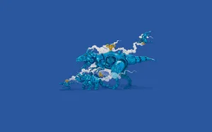 Minimalist Robot Dinosaur Wallpaper