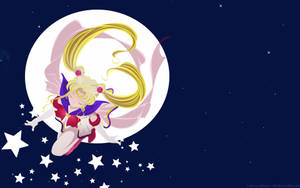 Minimalist Sailor Moon Art Wallpaper