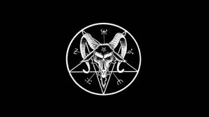 Minimalist Satanic Occult Symbol: Pentacle Wallpaper