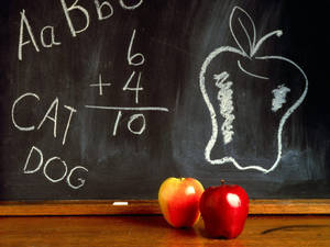 Minimalist School Blackboard Wallpaper