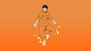 Minimalist Shinra Fire Anime Wallpaper