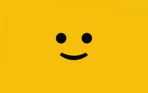 Minimalist Smile In Yellow Aesthetic Desktop Wallpaper