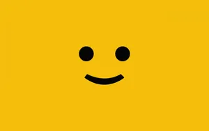Minimalist Smile In Yellow Aesthetic Desktop Wallpaper