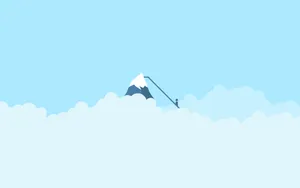 Minimalist Snowy Mountain Peak Wallpaper