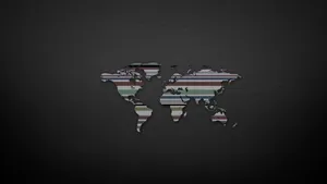 Minimalist Striped World Map Wallpaper