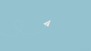 Minimalist Tablet Paper Plane Wallpaper