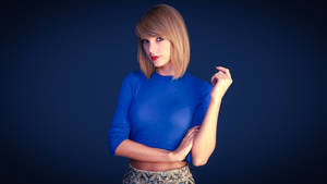 Minimalist Taylor Swift Blue Cover Photo Wallpaper