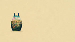 Minimalist Totoro Nature Wallpaper