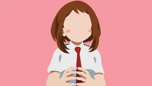 Minimalist Uraraka Aesthetic Wallpaper