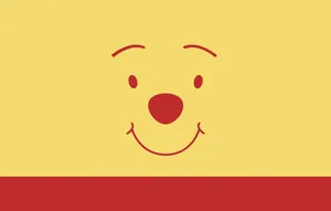 Minimalist Winnie The Pooh Standing Upright Wallpaper