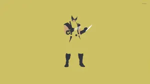 Minimalist Wolverine In Yellow Wallpaper