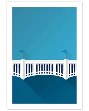 Minimalist Yankee Stadium Art Wallpaper