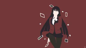 Minimalist Yumeko Jabami In Kakegurui Wallpaper