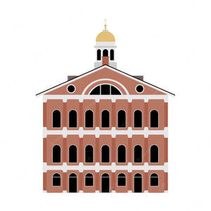 Minimalistic Artwork Of Faneuil Hall Wallpaper