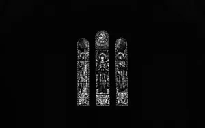 Minimalistic Catholic Stained Glass Art Wallpaper