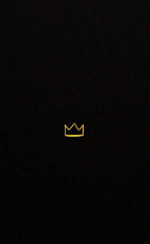 Minimalistic Golden King Crown Wallpaper
