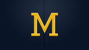 Minimalistic Michigan Football Team Logo Wallpaper