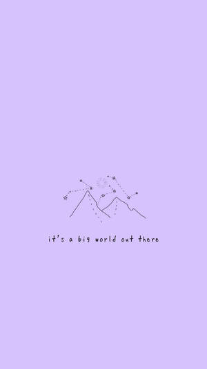 Minimalistic Mountains And Constellations Aesthetic Lockscreen Wallpaper