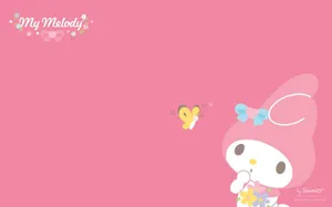 Minimalistic Pink My Melody Desktop Wallpaper